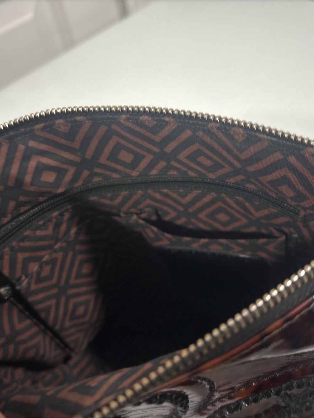 Brighton Brown Leopard-Print Crossbody with Black Strap & Tassel - Picture 7 of 11